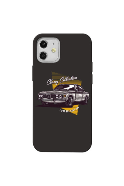 Other Apple iPhone 12 Classy Collection Black Colored Silicone TPU Θήκη
