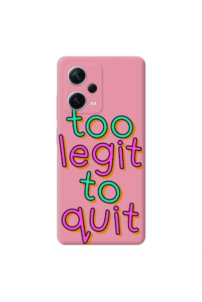 Other Xiaomi Poco X5 Too Legit To Quit Pink Colored Silicone TPU Θήκη