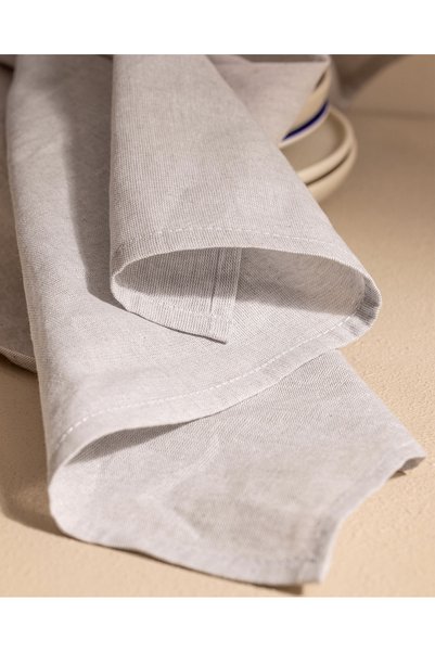 Madame Coco Rayee 2-Pack of Drying Cloths with Snap Fasteners - White/Grey