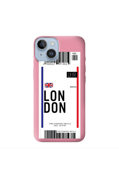 Other Apple iPhone 14 London Arrival Pink Colored Silicone TPU Θήκη