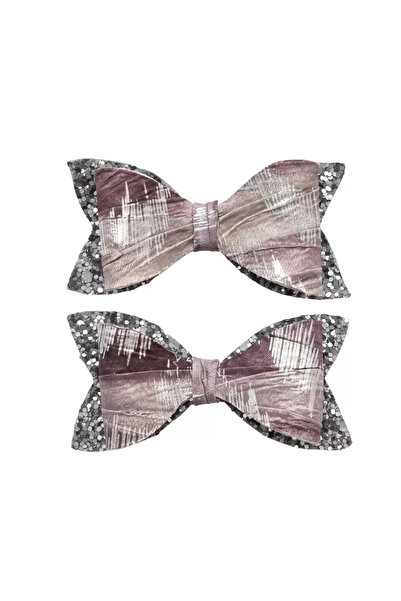 TIGEA Accessories Handmade Shiny Faux Leather Glitter Buckle Set of 2 Bows Gr...