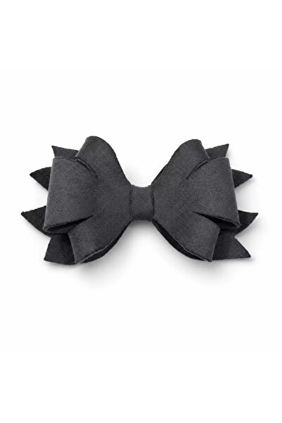 TIGEA Accessories Glitter Detailed Bow Hair Clip 10X6 cm Gray - Smoked