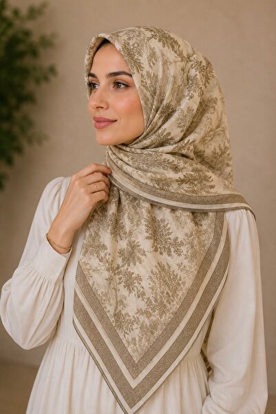 İmajButik Beige Levidor Cotton Soft Scarf