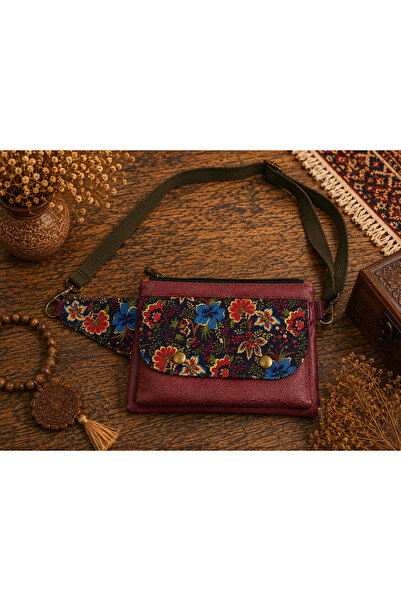 street&bagdnz Kely Etnik Otantik Desenli Cüzdanlı Bel Çantası Çok Fonksiyonlu...