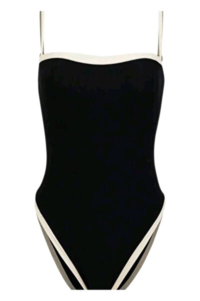 OEM Costum de baie, stil body, neagru, simplu, M