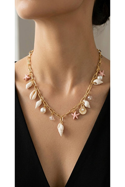 GenelTedarik Seashell Stone Design Pinterest Necklace |   Does Not Darken |  ...