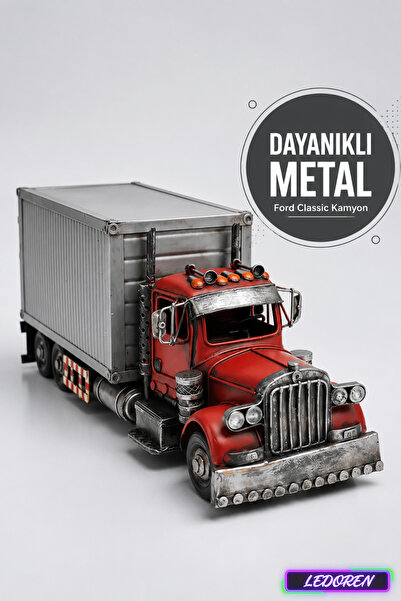 L'eDoren Dekoratif Metal Tır Maketi Hediyelik Oyuncak Ev Ofis Masaüstü Dekor ...
