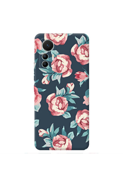 Other Xiaomi Mi 12 Lite Purple roses Transparent Silicone TPU Θήκη