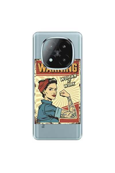 Other Xiaomi Redmi Note 14 Pro + 5g Woman at work Transparent Silicone TPU Θήκη