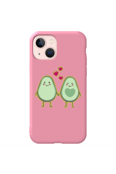 Other Apple iPhone 13 Avocados Pink Colored Silicone TPU Θήκη