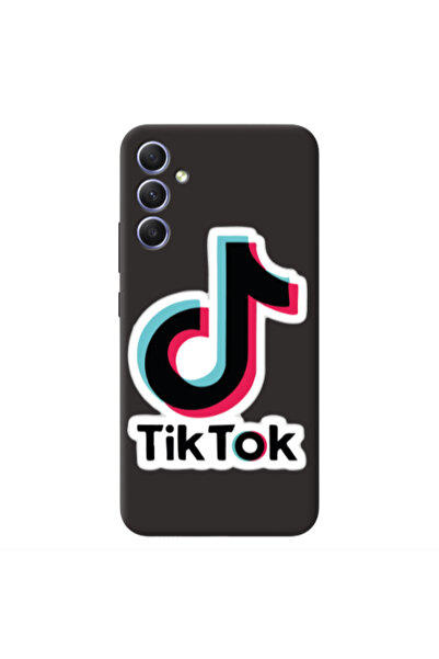 Other Samsung A34 Tik Tok Black Colored Silicone TPU Θήκη