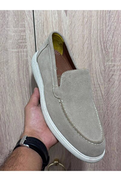 Greyybull Shoes Beige Suede Leather Men's Shoes