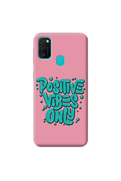 Other Samsung M21 Positive Vibes Only Pink Colored Silicone TPU Θήκη