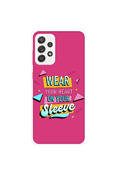 Other Samsung A53 Wear Your Heart Fuchsia Colored Silicone TPU Θήκη
