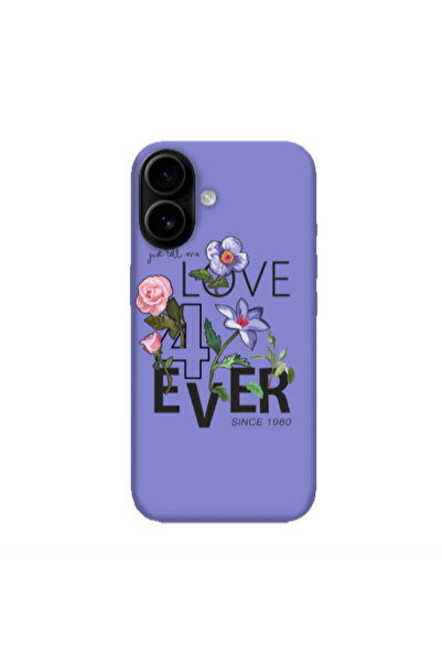 Other Apple Iphone 16 plus Love for ever Purple Colored Silicone TPU Θήκη