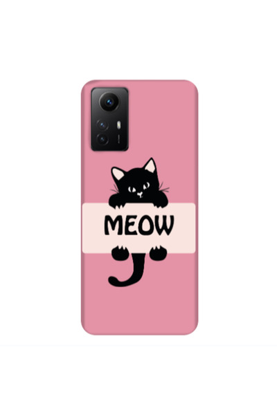 Other Xiaomi Redmi Note 12s Meow Pink Colored Silicone TPU Θήκη