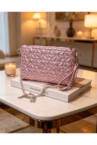 NOVALANE BAG Yıldız Desenli Zincir Askılı El & Omuz Çantası