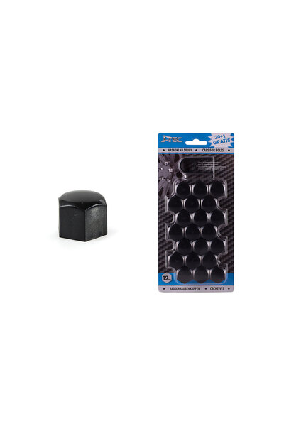 OEM Set of 19 mm stud caps, Black