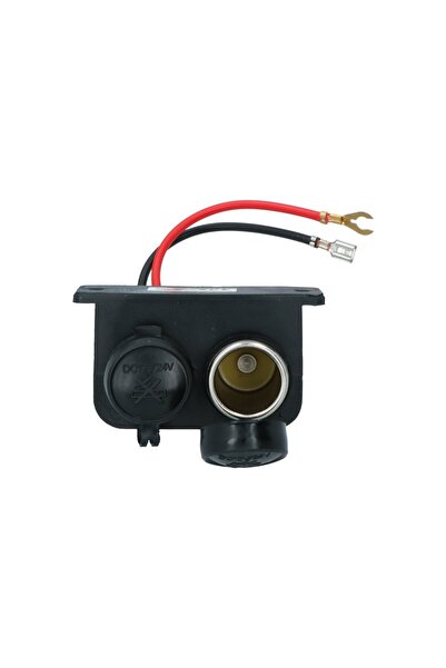 Carpoint Priza auto dubla suplimentara 12-24V max. 15A, montaj aparent, 2 x m...
