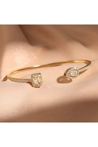 Choice5 Gold Color 2009 ZAKOL 3pcs AAA Cubic Zirconia Adjustable Open Bangle ...