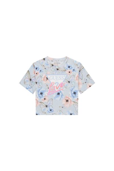 Guess Tricou de fată J6RI08K6YW4 Albastru
