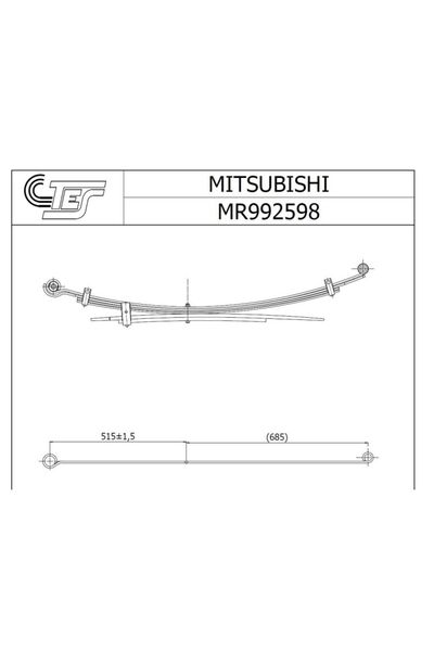 Tes Foaie Arc Spate (x520) Mitsubishi L200 / Triton 2.5d 11.05-12.15 MITSUBIS...