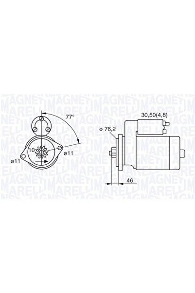 MAGNETI MARELLI Electromotor (12v 1 7kw Nouă cu Garanție) Audi A3 Tt Dodge Ra...
