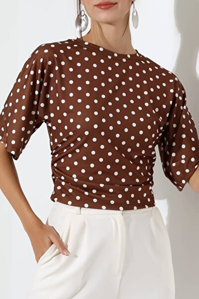 Sabr Women's Micro Digital Polka Dot Blouse