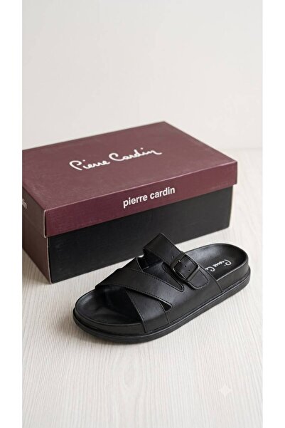 Pierre Cardin Cross Detailed Adjustable Buckle Detail Women's Slippers