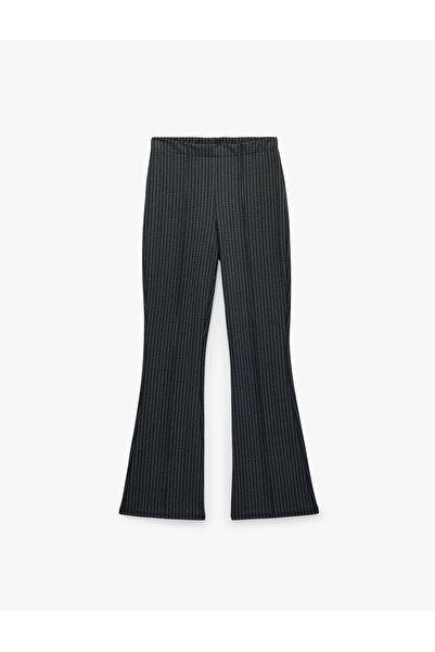 Koton Slim Fit Striped Spanish Flare Pants