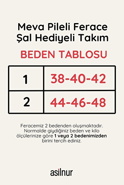 ASİLNUR Meva Pileli Ferace Şal Hediyeli Takım Siyah