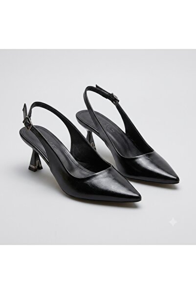 KİNDEP (Park Moda) Closed Toe Women's Shoes with Low Heels Black