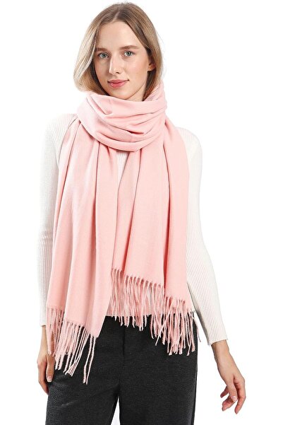 OEM Eșarfă Damă Pashmina Călduroasă Moale Elegantă de Iarnă de Seară Roz L