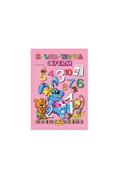 OEM Carte de colorat Pasja Cyferki Halina Golek, educativa, cu abtibilduri, M...