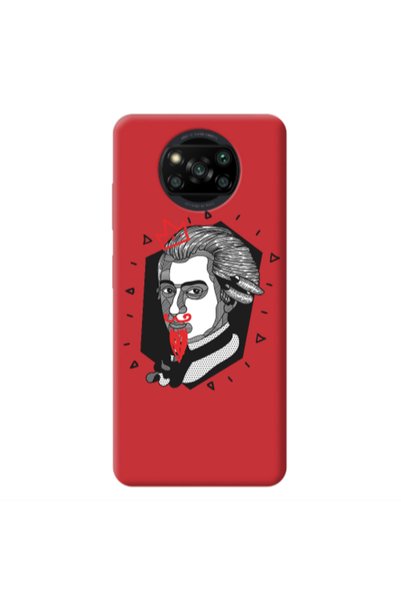 Other Xiaomi Poco X3 Pro Bearded Red Colored Silicone TPU Θήκη