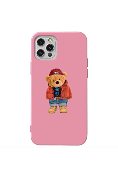 Other Apple iPhone 13 Pro Bear in a hat Pink Colored Silicone TPU Θήκη