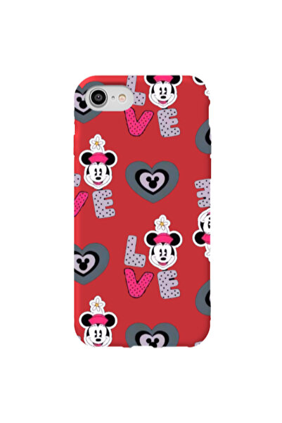 Other Apple iPhone SE 2020 Minnie Red Colored Silicone TPU Θήκη