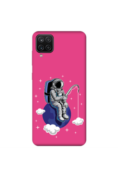 Other Samsung A12 Fishing space Fuchsia Colored Silicone TPU Θήκη