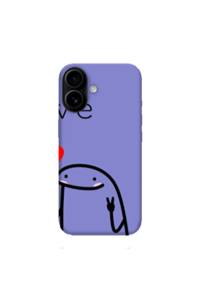 Other Apple Iphone 16 Love 2 Purple Colored Silicone TPU Θήκη