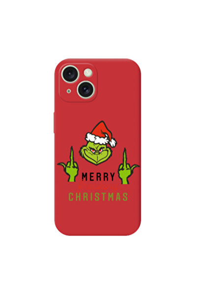 Other Apple iPhone 15 Plus Merry Christmas44 Red Colored Silicone TPU Θήκη
