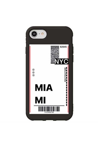 Other Apple iPhone SE 2020 Miami NYC Black Colored Silicone TPU Θήκη