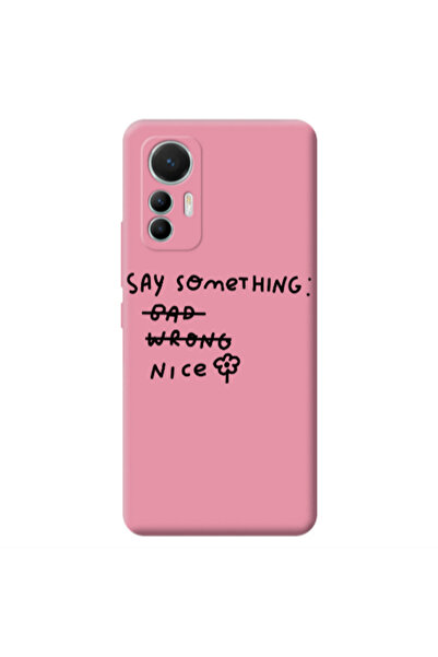 Other Xiaomi Mi 12 Lite Say Something Pink Colored Silicone TPU Θήκη