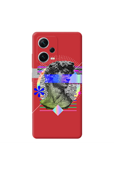 Other Xiaomi Poco X5 Statue pixels Red Colored Silicone TPU Θήκη