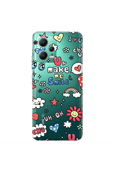 Other Xiaomi Redmi Note 12 Pro 5G Rainbow flowers Transparent Silicone TPU Θήκη