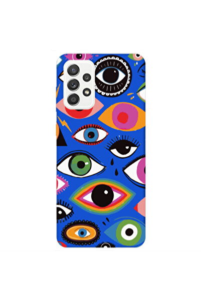 Other Samsung A52 Colorful eyes Blue Colored Silicone TPU Θήκη