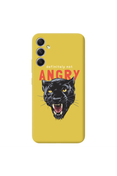 Other Samsung A15 5G Pointed teeth Yellow Colored Silicone TPU Θήκη
