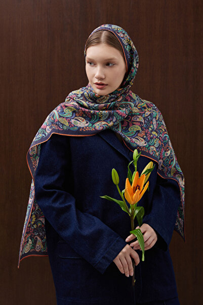 SUENOSCARF Jardin Dark Paisley Desen Modal Şal
