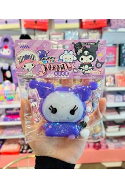 UĞURDAN Kuromi Sukuşi Yapışkan Taba Squishy Stres Oyuncağı Yumuşak Sıkma Oyuncak
