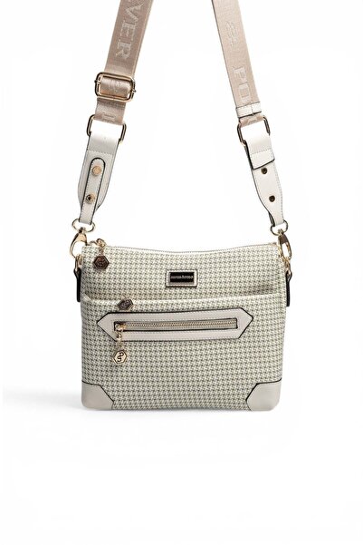 Silver Polo Green - Bone Crow's Feet Plaid Women's Crossbody Bag Sp1110
