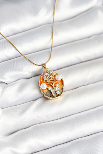 ARMÜZ 316L Steel Chain Butterfly Model Artistic Portrait Women's Necklace